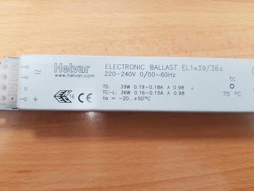 Helvar EL2x55sc Alimentatore Elettronico Per Lampade Fluorescenti - 2x55W, 220-240V, EEI=A1