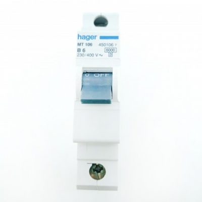 Hager MCB 06 Amp MT106